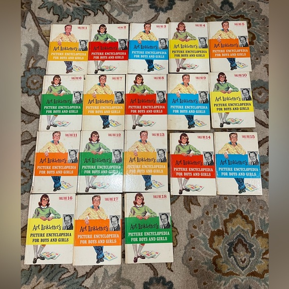 18 vintage "Art Linkletter's Picture Encyclopedia for Boys and Girls" books. - Picture 1 of 5